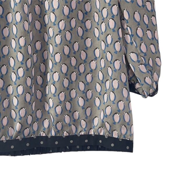 The Limited Semi Sheer Tan Papillon Bird Blouse, size small - Picture 4 of 10